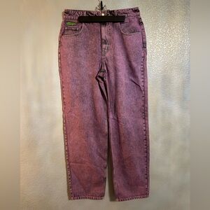 Women’s empyre pink purple baggy loose fit skate jeans pants size 10